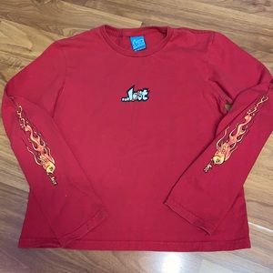 …lost Long Sleeve Shirt with Fish Design on Sleeves